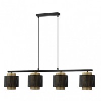Distribuidor - Lâmpadas Diversas | Lâmpadas Modernas | LAMPARA KYOTO 4XE27 NEGRO ORO REGX106X16 CM Ref: 153354016